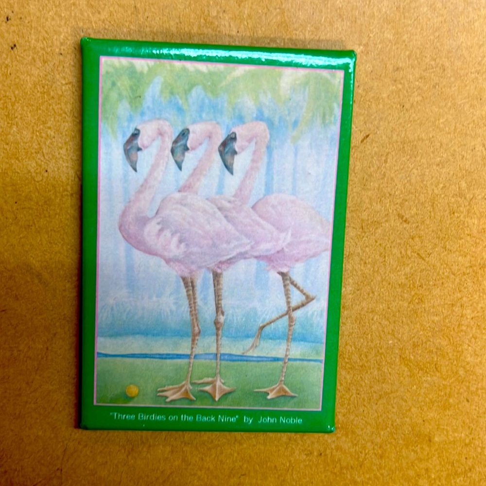 Three Birdies On The Back Nine magnets